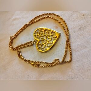 Elegant Gold Heart Pendant Necklace